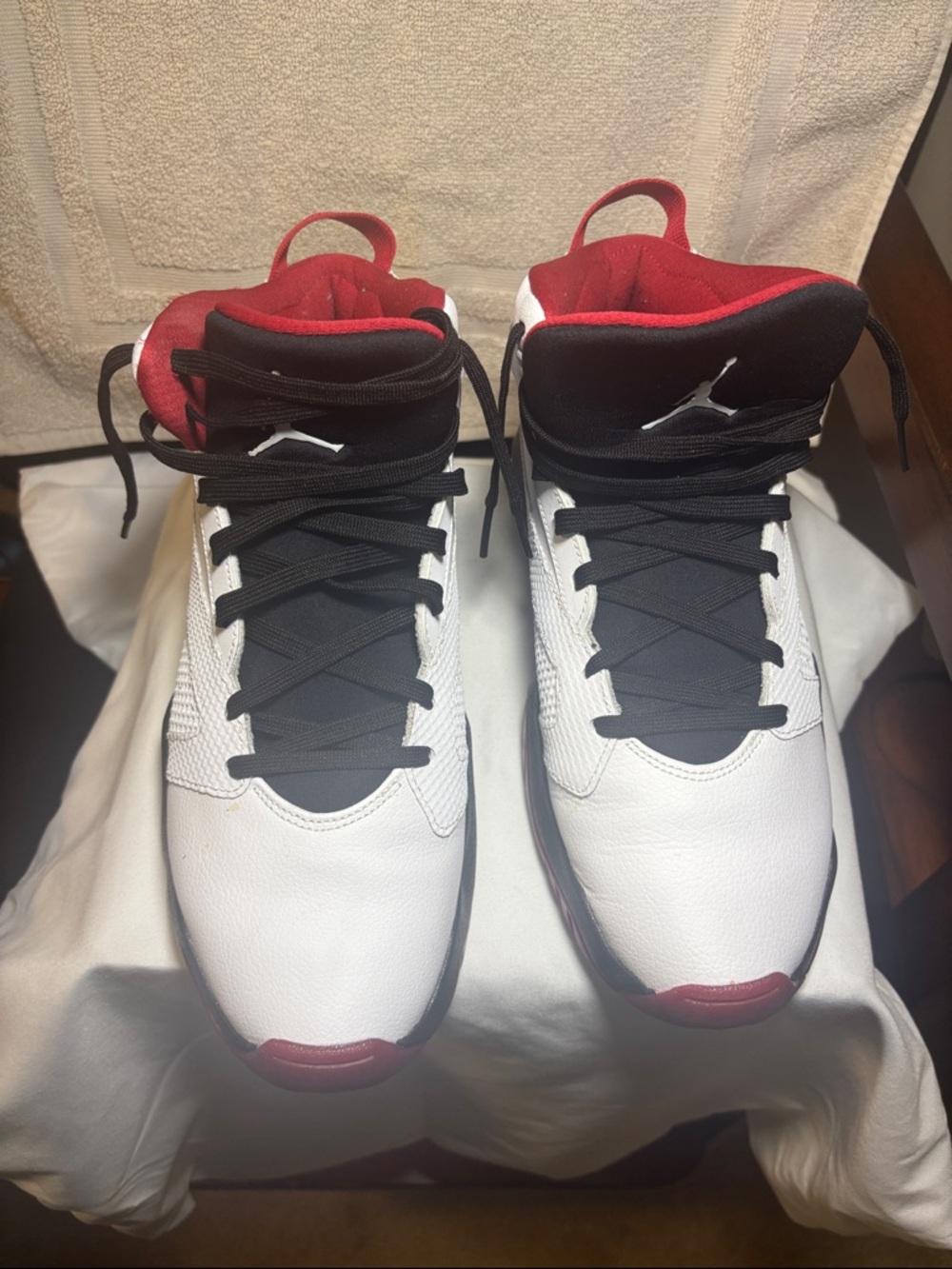 Nike Air Jordan Lift Off White Red Black Lace-Up Basketball Shoes